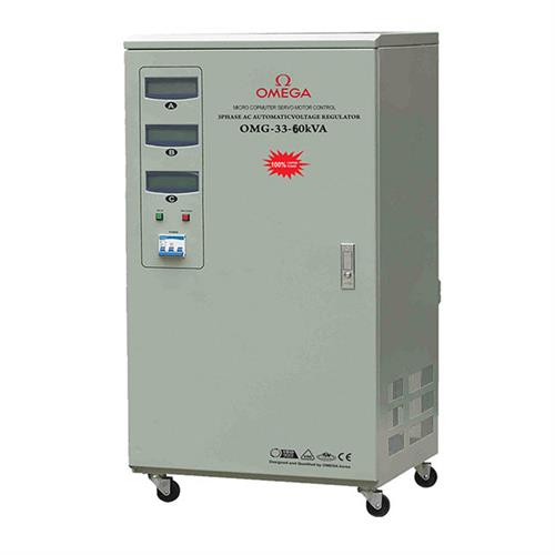 استابلایزر سه فاز نیمه صنعتی سروو موتوری OMG-33-60Kva